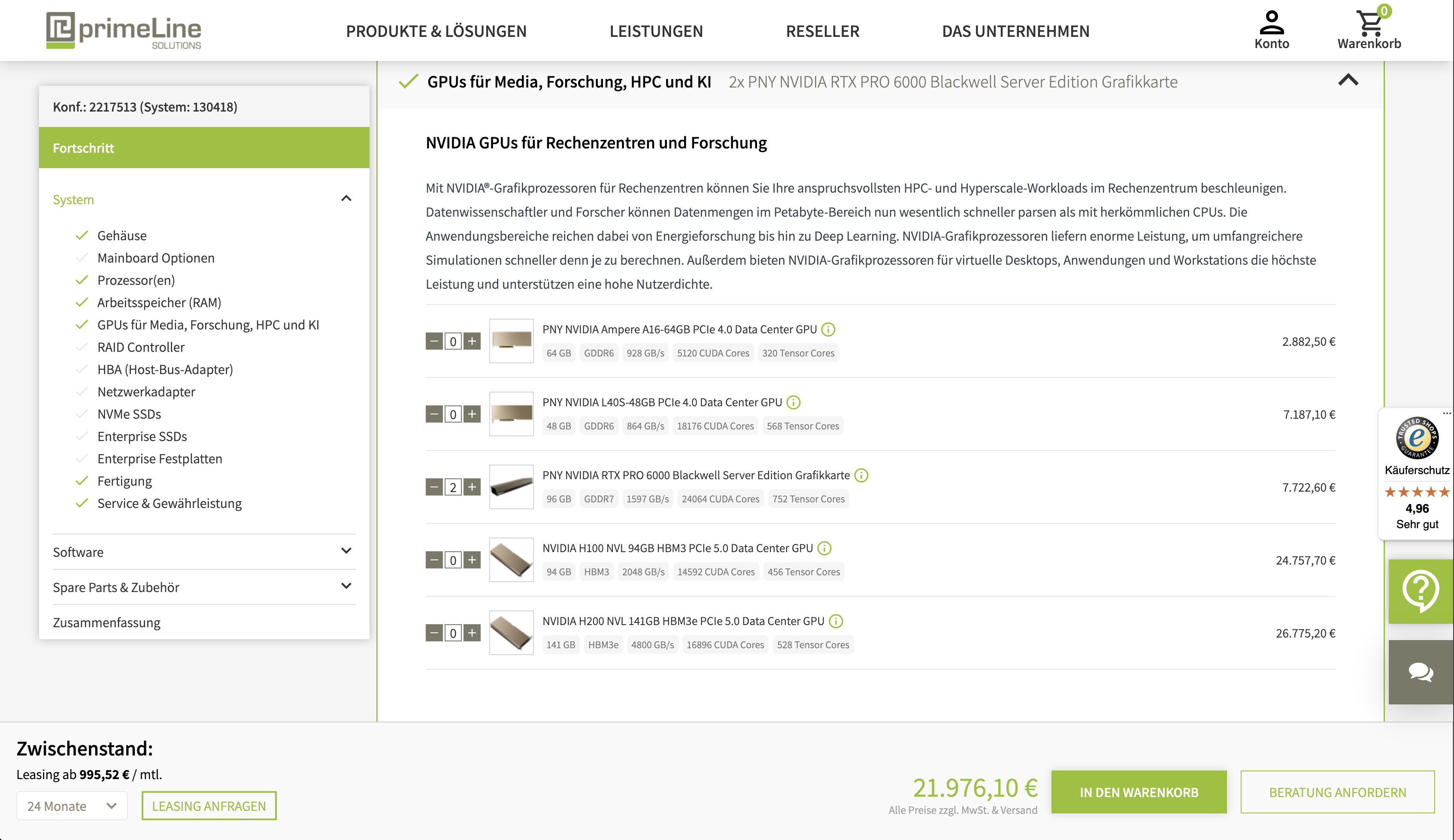 primeLine 2x RTX 6000 Pro